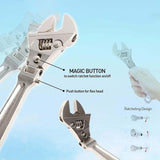 Maxbell Rotatable Adjustable Wrench Spanner Flexible Head Wrench 24mm Max Jaw Opening