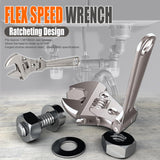 Maxbell Rotatable Adjustable Wrench Spanner Flexible Head Wrench 24mm Max Jaw Opening