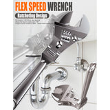 Maxbell Rotatable Adjustable Wrench Spanner Flexible Head Wrench 24mm Max Jaw Opening