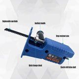 Maxbell Portable Jig Saw Electric Drill Tool Attachment for Woodworking Household Blue