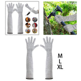 Maxbell Cut Resistant Gloves Wear Resistant Arm Protection Sleeves for Yard Camping Medium