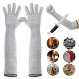 Maxbell Cut Resistant Gloves Wear Resistant Arm Protection Sleeves for Yard Camping Large