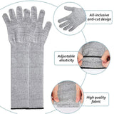 Maxbell Cut Resistant Gloves Wear Resistant Arm Protection Sleeves for Yard Camping XL