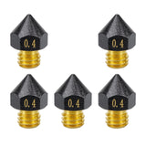 Maxbell 5 Pieces Printer Nozzle Brass Print Head Extruder Nozzles for Printer Parts