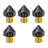 Maxbell 5 Pieces Printer Nozzle Brass Print Head Extruder Nozzles for Printer Parts