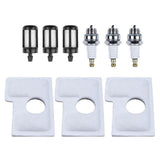 Maxbell 9Pcs Air Filter, Oil Filter, Sparking Plug Replacements for MS170 180 Parts