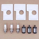 Maxbell 9Pcs Air Filter, Oil Filter, Sparking Plug Replacements for MS170 180 Parts