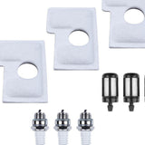Maxbell 9Pcs Air Filter, Oil Filter, Sparking Plug Replacements for MS170 180 Parts