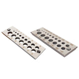 Maxbell 17 Holes Steel Dowel Plate for Construction Woodworking Home Improvement metric system
