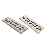 Maxbell 17 Holes Steel Dowel Plate for Construction Woodworking Home Improvement metric system