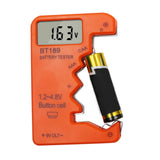 Maxbell Portable Battery Tester Battery Tester Checker Universal for 9V 1.5V AA Orange