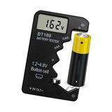 Maxbell Portable Battery Tester Battery Tester Checker Universal for 9V 1.5V AA Black