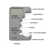 Maxbell Portable Battery Tester Battery Tester Checker Universal for 9V 1.5V AA Argent