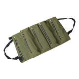 Maxbell Small Tool Bag Wrench Tools Pouch Roll up Tool Bag for Carpenter Plumber green