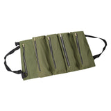 Maxbell Small Tool Bag Wrench Tools Pouch Roll up Tool Bag for Carpenter Plumber green