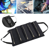 Maxbell Small Tool Bag Wrench Tools Pouch Roll up Tool Bag for Carpenter Plumber black