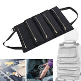Maxbell Small Tool Bag Wrench Tools Pouch Roll up Tool Bag for Carpenter Plumber black