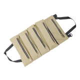 Maxbell Small Tool Bag Wrench Tools Pouch Roll up Tool Bag for Carpenter Plumber khaki