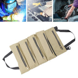 Maxbell Small Tool Bag Wrench Tools Pouch Roll up Tool Bag for Carpenter Plumber khaki