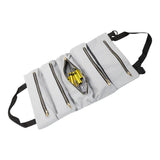 Maxbell Small Tool Bag Wrench Tools Pouch Roll up Tool Bag for Carpenter Plumber grey