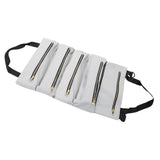 Maxbell Small Tool Bag Wrench Tools Pouch Roll up Tool Bag for Carpenter Plumber grey