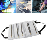 Maxbell Small Tool Bag Wrench Tools Pouch Roll up Tool Bag for Carpenter Plumber grey