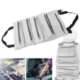 Maxbell Small Tool Bag Wrench Tools Pouch Roll up Tool Bag for Carpenter Plumber grey