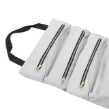Maxbell Small Tool Bag Wrench Tools Pouch Roll up Tool Bag for Carpenter Plumber grey
