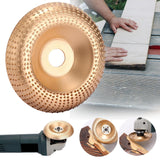 Maxbell 3.94inchx0.87inch Angle Grinder Carving Disc Wood Shaping Wheel for Cleaning Aureate