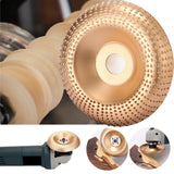 Maxbell 3.94inchx0.87inch Angle Grinder Carving Disc Wood Shaping Wheel for Cleaning Aureate