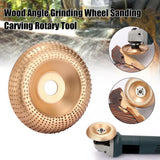 Maxbell 3.94inchx0.87inch Angle Grinder Carving Disc Wood Shaping Wheel for Cleaning Aureate