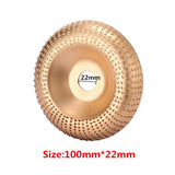 Maxbell 3.94inchx0.87inch Angle Grinder Carving Disc Wood Shaping Wheel for Cleaning Aureate