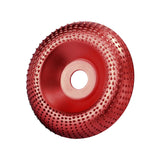 Maxbell 3.94inchx0.87inch Angle Grinder Carving Disc Wood Shaping Wheel for Cleaning Red
