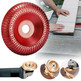 Maxbell 3.94inchx0.87inch Angle Grinder Carving Disc Wood Shaping Wheel for Cleaning Red