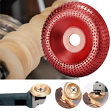 Maxbell 3.94inchx0.87inch Angle Grinder Carving Disc Wood Shaping Wheel for Cleaning Red