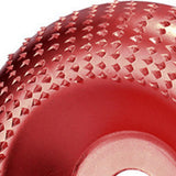 Maxbell 3.94inchx0.87inch Angle Grinder Carving Disc Wood Shaping Wheel for Cleaning Red