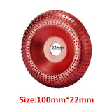 Maxbell 3.94inchx0.87inch Angle Grinder Carving Disc Wood Shaping Wheel for Cleaning Red