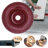 Maxbell 3.94inchx0.87inch Angle Grinder Carving Disc Wood Shaping Wheel for Cleaning dark red