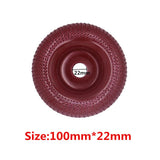 Maxbell 3.94inchx0.87inch Angle Grinder Carving Disc Wood Shaping Wheel for Cleaning dark red