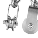 Maxbell 2x Stainless Steel Swivel Pulley Block Wheel Pulley for Pulley System