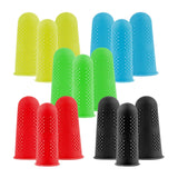 Maxbell 3x Finger Thumb Cots Non Slip Gloves Finger Sleeves Fingertip Cover Silicone yellow