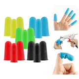 Maxbell 3x Finger Thumb Cots Non Slip Gloves Finger Sleeves Fingertip Cover Silicone yellow