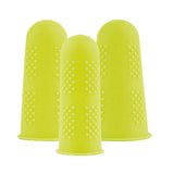 Maxbell 3x Finger Thumb Cots Non Slip Gloves Finger Sleeves Fingertip Cover Silicone yellow