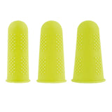 Maxbell 3x Finger Thumb Cots Non Slip Gloves Finger Sleeves Fingertip Cover Silicone yellow