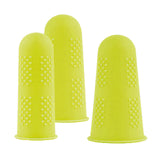 Maxbell 3x Finger Thumb Cots Non Slip Gloves Finger Sleeves Fingertip Cover Silicone yellow