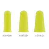 Maxbell 3x Finger Thumb Cots Non Slip Gloves Finger Sleeves Fingertip Cover Silicone yellow