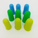 Maxbell 3x Finger Thumb Cots Non Slip Gloves Finger Sleeves Fingertip Cover Silicone green