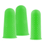 Maxbell 3x Finger Thumb Cots Non Slip Gloves Finger Sleeves Fingertip Cover Silicone green