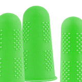 Maxbell 3x Finger Thumb Cots Non Slip Gloves Finger Sleeves Fingertip Cover Silicone green