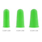 Maxbell 3x Finger Thumb Cots Non Slip Gloves Finger Sleeves Fingertip Cover Silicone green
